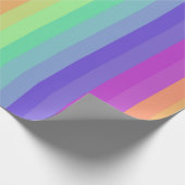 Cadeau Papier d'enveloppement à rayures pastel Rainbow (Coin)