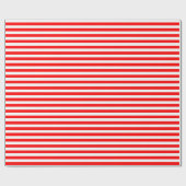 Cadeau Papier d'enveloppement à rayures rouges et blanche (Plat)