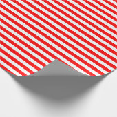 Cadeau Papier d'enveloppement à rayures rouges et blanche (Coin)