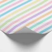 Cadeau Papier d'enveloppement à rayures verticales Pastel (Coin)
