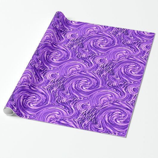 Cadeau Papier d'enveloppement à spirale violet (Déroulé)