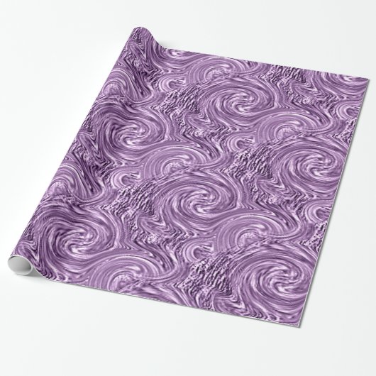 Cadeau Papier d'enveloppement à spirale violet (Déroulé)