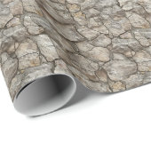 Cadeau Papier d'enveloppement à texture gris clair Roulea (Coin rond)