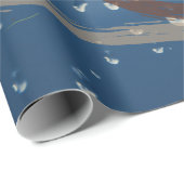 Cadeau Papier d'enveloppement Abstrait à brosse (Coin rond)