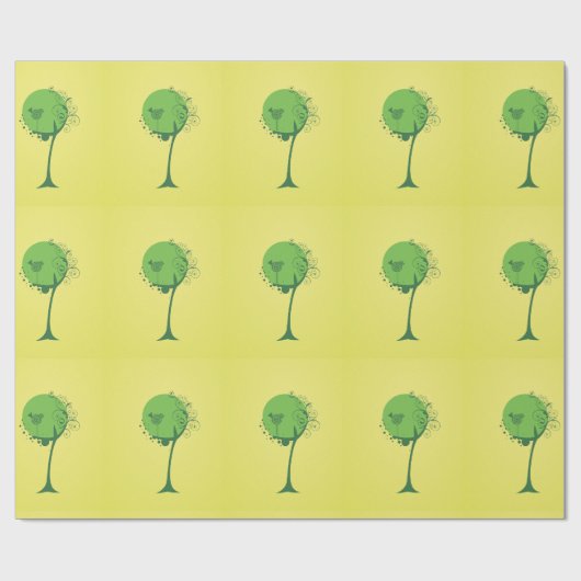 Cadeau Papier d'enveloppement Abstrait de l'arbre (Plat)