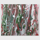 Cadeau Papier d'enveloppement Abstrait de Noël fou (Plat)