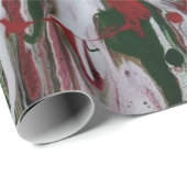 Cadeau Papier d'enveloppement Abstrait de Noël fou (Coin rond)