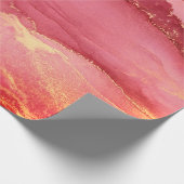 Cadeau Papier d'enveloppement Abstrait rose et corail (Coin)