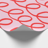 Cadeau Papier d'enveloppement Abstrait rose et rouge (Coin)