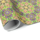 Cadeau Papier d'enveloppement Abstrait vert gras (Coin rond)