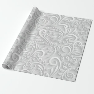 Cadeau Papier d'enveloppement Allin Grey "ELEGANT 3D WINT