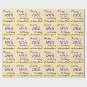 Cadeau Papier d'enveloppement amoureux du 18e anniversair