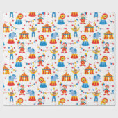 Cadeau Papier d'enveloppement animal de cirque mou (Plat)