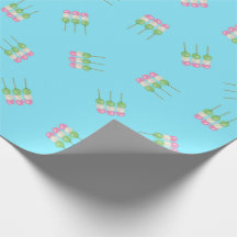 Papier d'enveloppement Anime Blue Pastel Dango