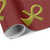 Cadeau Papier d'enveloppement Ankh Or (Coin rond)