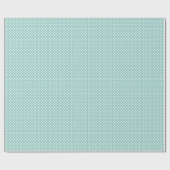 Cadeau Papier d'enveloppement Aqua et Pois blanc (Plat)