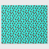 Cadeau Papier d'enveloppement Aqua Motif de Pine Cone Sno (Plat)
