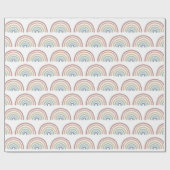 Cadeau Papier d'enveloppement arc-en-ciel Boho (Plat)