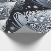 Cadeau Papier d'enveloppement Argent de Noël (Coin)