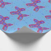 Cadeau Papier d'enveloppement Arrière - plan Bleu de la p (Coin)