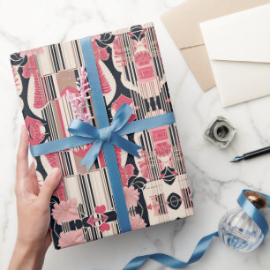 Cadeau Papier d'enveloppement Art Déco Amour
