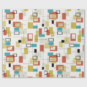 Cadeau Papier d'enveloppement atomique moderne du milieu (Plat)