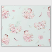 Cadeau Papier d'enveloppement Baby shower pour bébé (Plat)