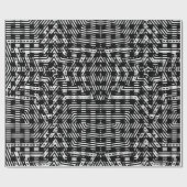 Cadeau Papier d'enveloppement Black White Star (Plat)