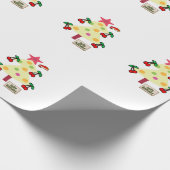 Cadeau Papier d'enveloppement blanc cerisier de Noël (Coin)