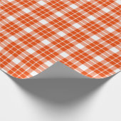 Cadeau Papier d'enveloppement blanc et orange vif (Coin)