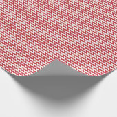 Cadeau Papier d'enveloppement blanc et rouge foncé (Coin)