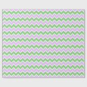 Cadeau Papier d'enveloppement blanc, Lilac et vert Chevro (Plat)