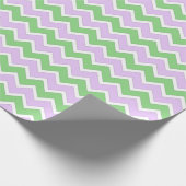 Cadeau Papier d'enveloppement blanc, Lilac et vert Chevro (Coin)
