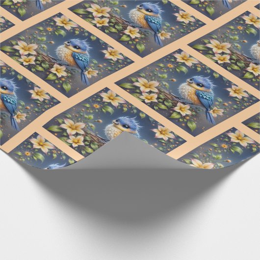 Cadeau Papier d'enveloppement bleu (Coin)