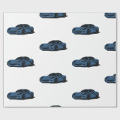 Cadeau Papier d'enveloppement bleu C6 (Plat)