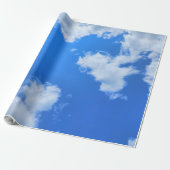 Cadeau Papier d'enveloppement bleu ciel (Déroulé)