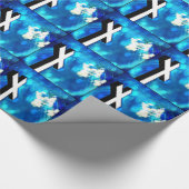 Cadeau Papier d'enveloppement bleu ciel Sainte Croix (Coin)