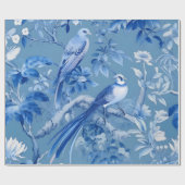 Cadeau Papier d'enveloppement bleu de la Chinoiserie (Plat)