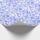 Cadeau Papier d'enveloppement bleu et blanc (Coin)