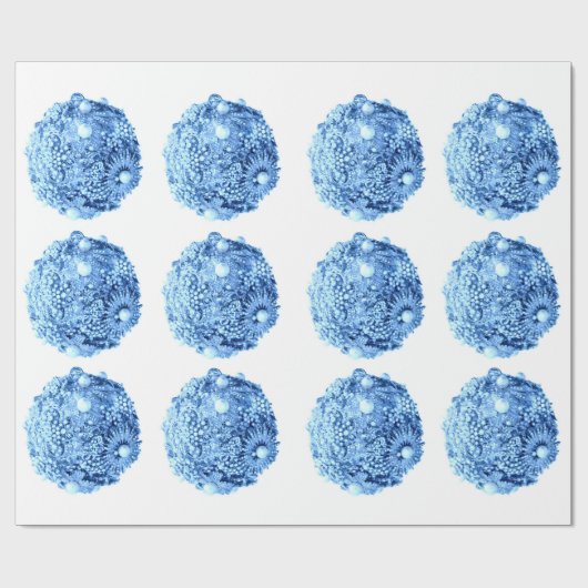 Cadeau Papier d'enveloppement bleu givré (Plat)