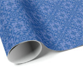 Cadeau Papier d'enveloppement bleu médiéval (Coin rond)