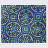 Cadeau Papier d'enveloppement bleu Talavera (Plat)