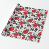 Cadeau Papier d'enveloppement Boho Rose unique (Déroulé)