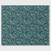 Cadeau Papier d'enveloppement botanique de Noël (Plat)