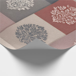 Cadeau Papier d'enveloppement botanique rustique Pr blo