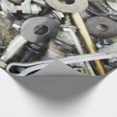 Cadeau Papier d'enveloppement brillant à la tête d'engren (Coin)