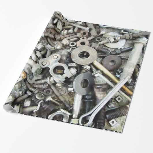 Cadeau Papier d'enveloppement brillant à la tête d'engren (Déroulé)