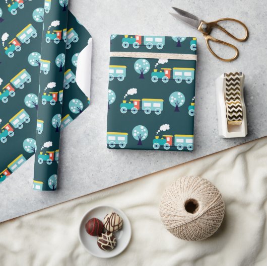 Cadeau Papier d'enveloppement brillant Choo Choo Train, 3 (Artisanat)