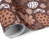 Cadeau Papier d'enveloppement Brown des oeufs de Pâques (Coin rond)