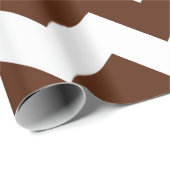 Cadeau Papier d'enveloppement Brown et blanc extra-grand  (Coin rond)